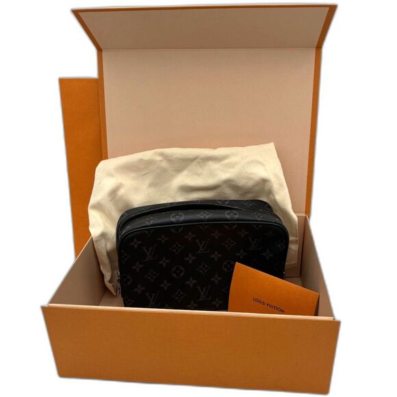 Louis Vuitton Monogram Eclipse Trous Toilet Pouch PM M43383-EUC - Picture 2 of 10